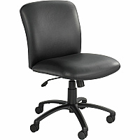 Safco Uber Big and Tall Mid-back Management Chair Black Seat Color - Vinyl Seat Material - Black Frame Color - 5-star Base - 1 Each (3491BV)