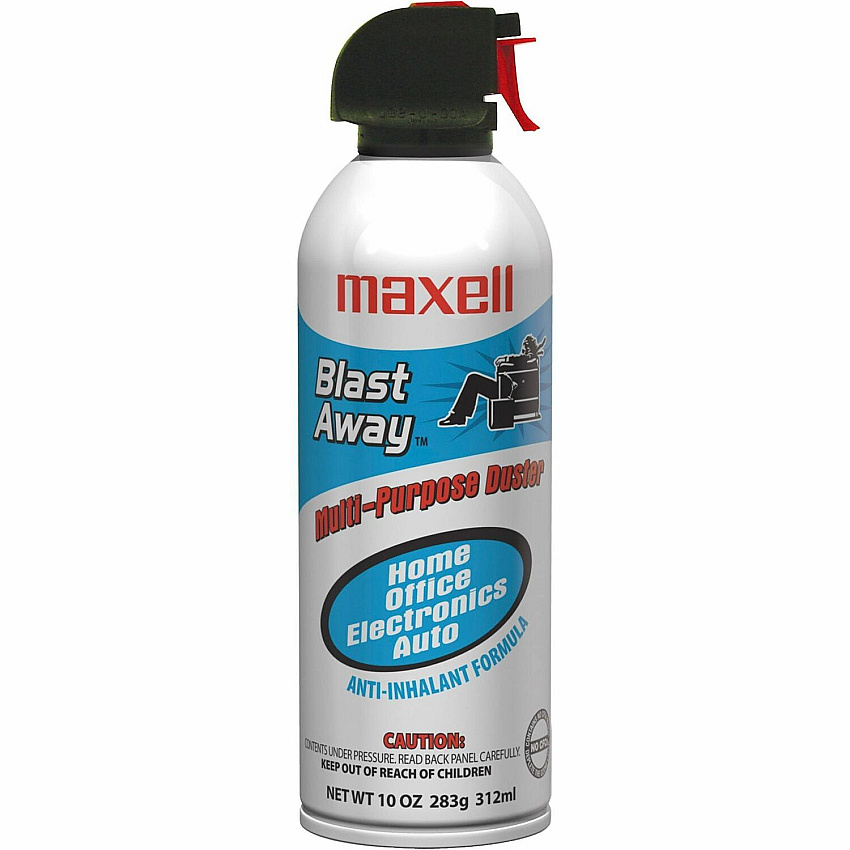 Maxell All-purpose Duster Canned Air For Multipurpose - 10 fl oz - Blue, White - 1 Each (190025)