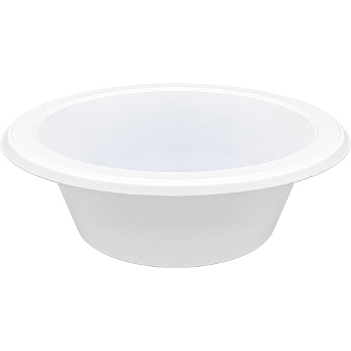 Genuine Joe 12 oz Reusable Plastic Bowls Serving - Disposable - White - Plastic Body - 125 / Pack (GJO10424)