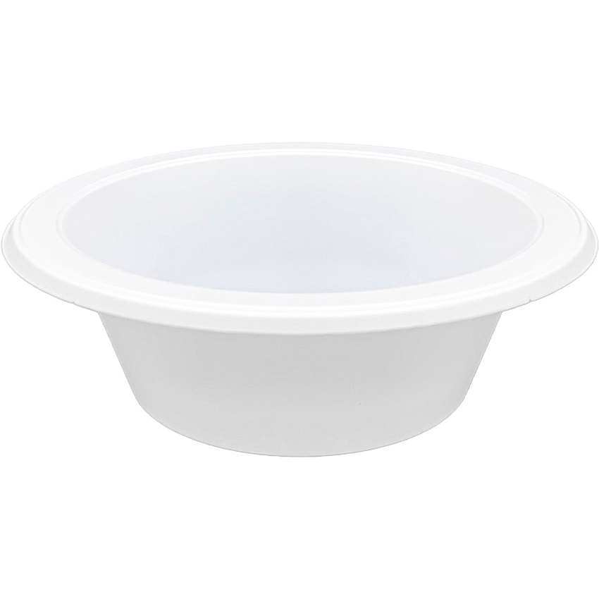 Genuine Joe 12 oz Reusable Plastic Bowls Serving - Disposable - White - Plastic Body - 125 / Pack (GJO10424)