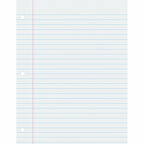 Pacon Ruled Composition Paper - Letter 500 Sheets - Wide Ruled Front Ruling - 0.38" Ruled - Red Margin - Letter - 8 1/2" x 11" Sheet Size - White Paper - Hole-punched - 500 / Ream (2402)