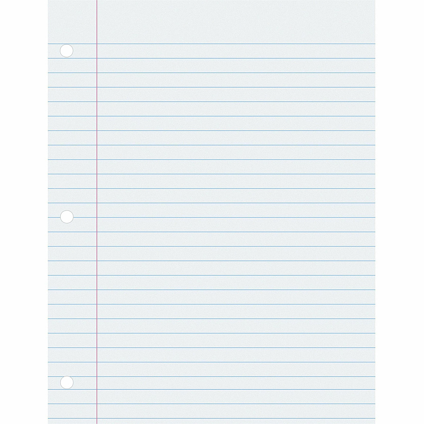 Pacon Ruled Composition Paper - Letter 500 Sheets - Wide Ruled Front Ruling - 0.38" Ruled - Red Margin - Letter - 8 1/2" x 11" Sheet Size - White Paper - Hole-punched - 500 / Ream (2402)