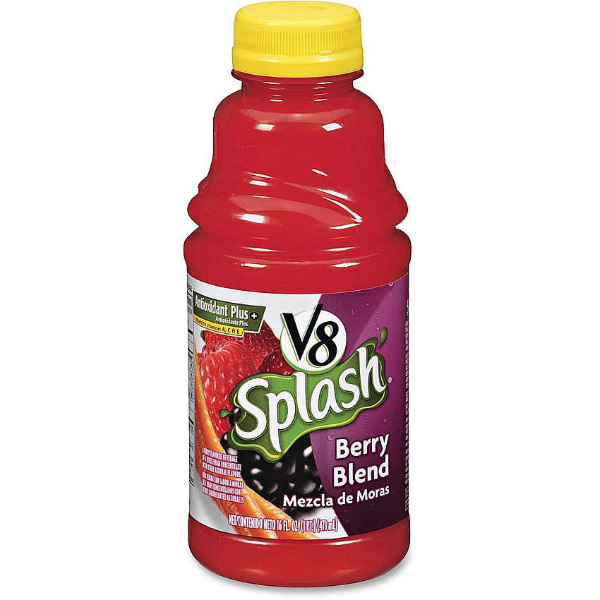 V8 Splash Fruit Juice 16 fl oz (473 mL) - Berry - 12 / Carton (5497)