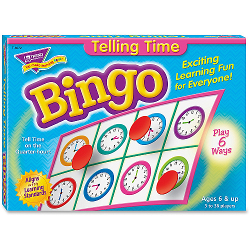 Trend Telling Time Bingo Game Theme/Subject: Learning - 6-8 Year (6072)