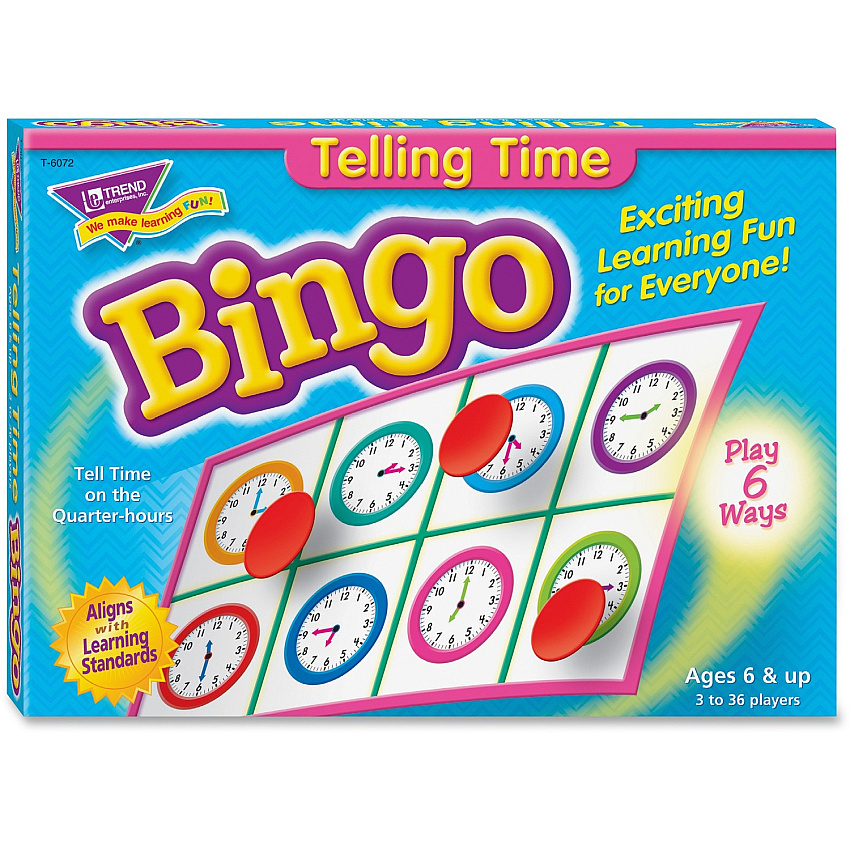 Trend Telling Time Bingo Game Theme/Subject: Learning - 6-8 Year (6072)
