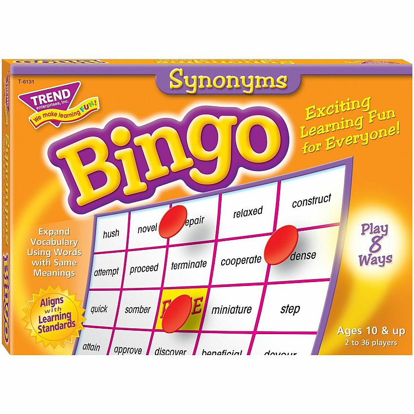 Trend Synonyms Bingo Game Theme/Subject: Learning - 9-13 Year (6131)