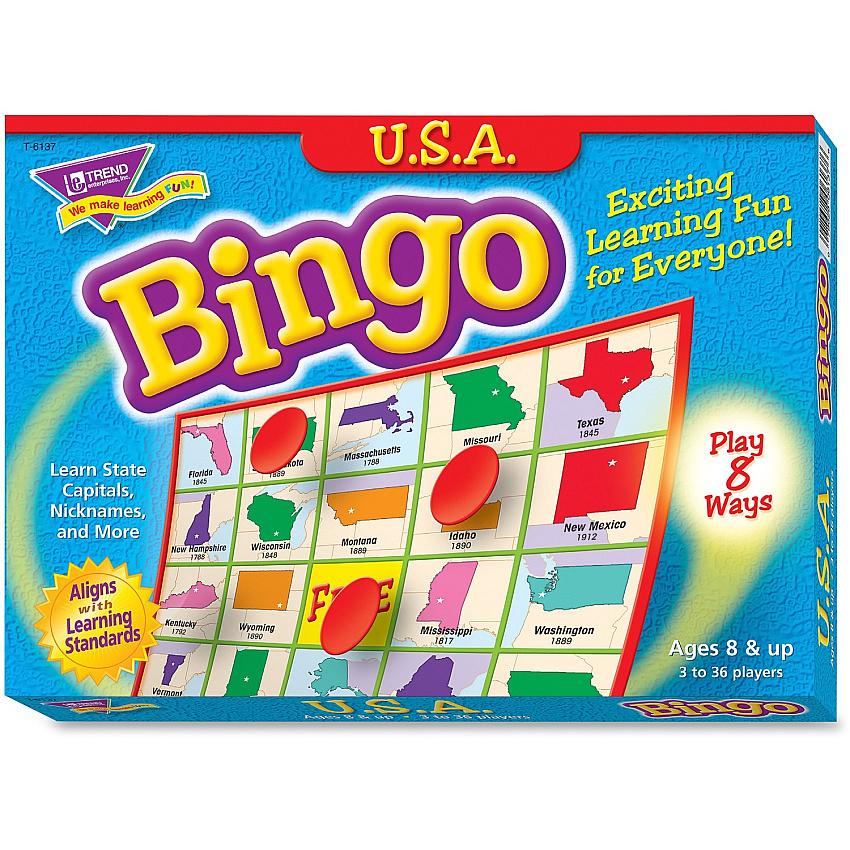 Trend U.S.A. Bingo Game 8-13 Year (6137)