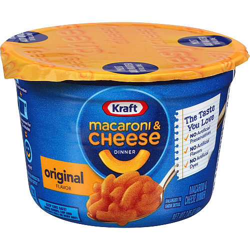 Kraft EasyMac Cups Microwavable - Original - 2.05 oz Cup - 10 / Carton (10870)