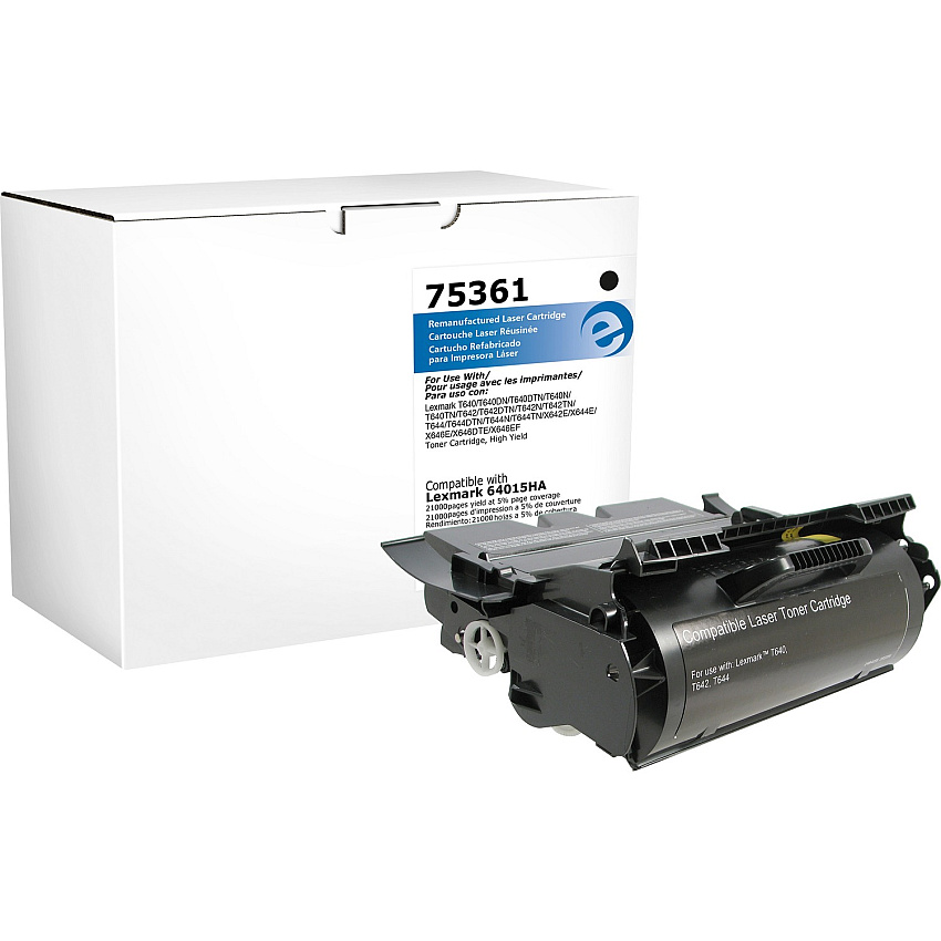 Elite Image Remanufactured High Yield Laser Toner Cartridge - Alternative for Lexmark 64015HA - Black - 1 Each 21000 Pages (75361)