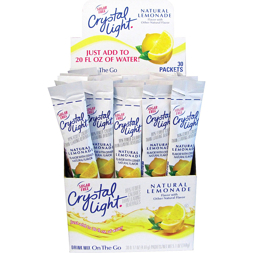 Crystal Light Crystal Light On-The-Go Mix Lemonade Sticks Powder - 0.17 oz - 30 / Box (79660)