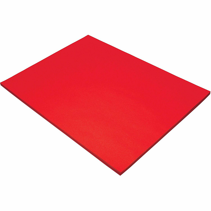 Tru-Ray Construction Paper 24" Width x 18" Length - Festive Red - 50 / Pack (103433)