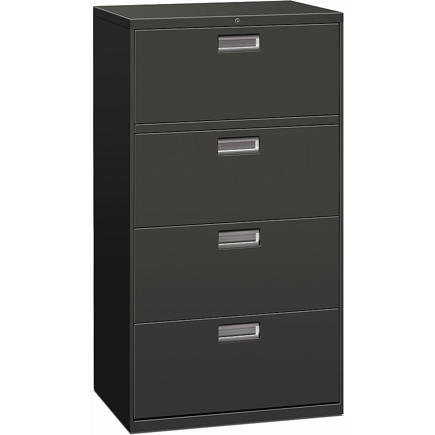 HON Brigade 600 H674 Lateral File 53.3" Height x 30" Width x 18" Depth - 4 - Finish: Charcoal (674LS)