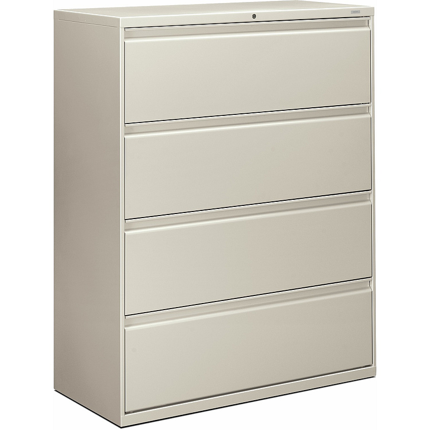 HON Brigade 800 H894 Lateral File 53.3" Height x 42" Width x 18" Depth - 4 - Finish: Light Gray (894LQ)