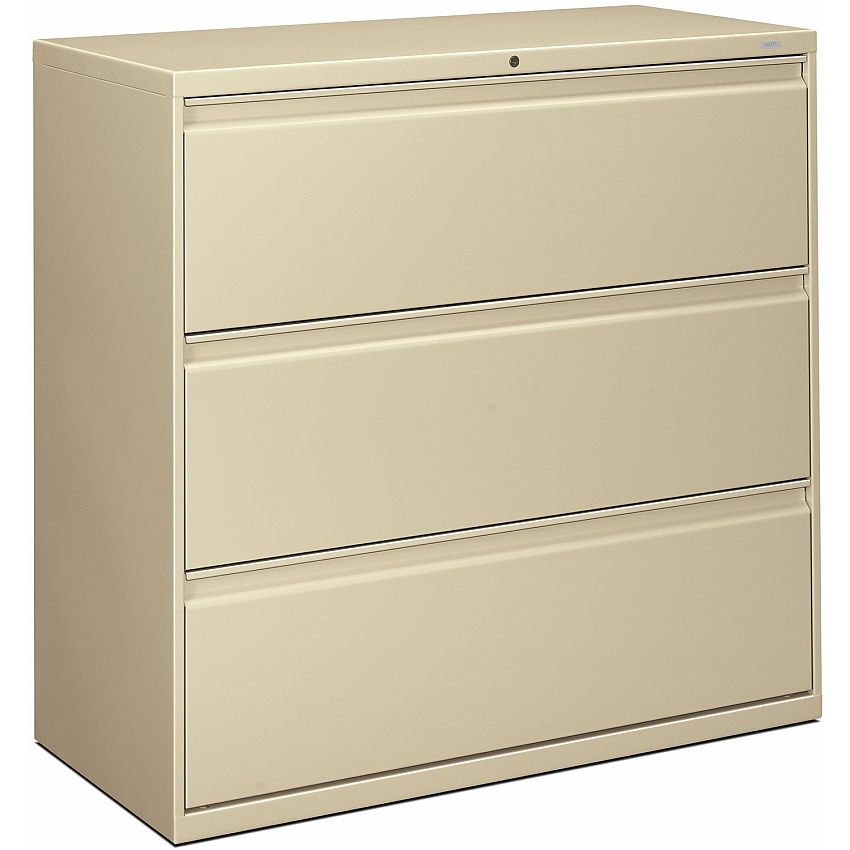 HON Brigade 800 H893 Lateral File 40.9" Height x 42" Width x 18" Depth - 3 - Finish: Putty (893LL)