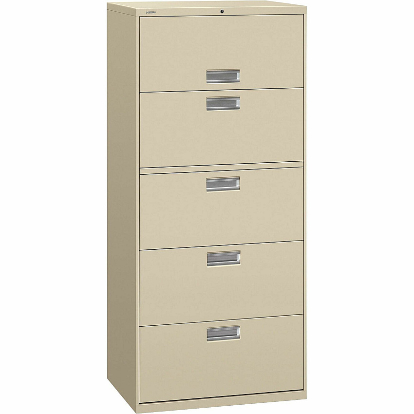 HON Brigade 600 H675 Lateral File 67" Height x 30" Width x 18" Depth - 5 - Finish: Putty (675LL)