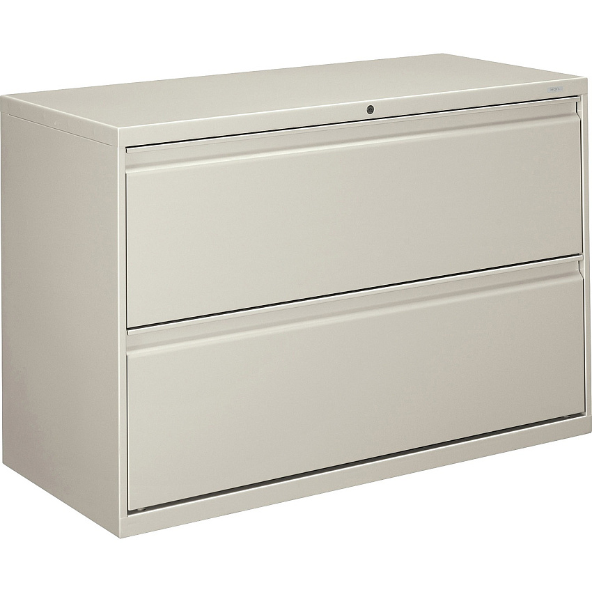 HON Brigade 800 H892 Lateral File 28.4" Height x 42" Width x 18" Depth - 2 - Finish: Light Gray (892LQ)