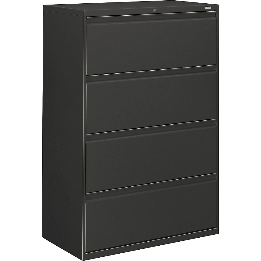 HON Brigade 800 H884 Lateral File 53.3" Height x 36" Width x 18" Depth - 4 - Finish: Charcoal (884LS)