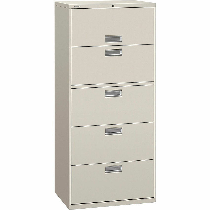 HON Brigade 600 H675 Lateral File 67" Height x 30" Width x 18" Depth - 5 - Finish: Light Gray (675LQ)