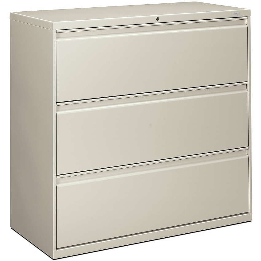 HON Brigade 800 H893 Lateral File 40.9" Height x 42" Width x 18" Depth - 3 - Finish: Light Gray (893LQ)