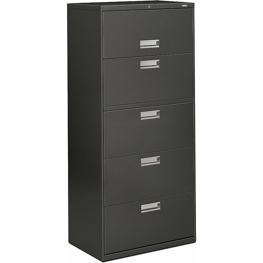 HON Brigade 600 H675 Lateral File 67" Height x 30" Width x 18" Depth - 5 - Finish: Charcoal (675LS)