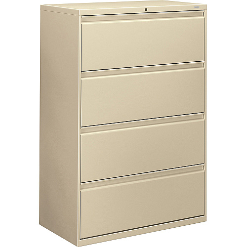 HON Brigade 800 H884 Lateral File 53.3" Height x 36" Width x 18" Depth - 4 - Finish: Putty (884LL)