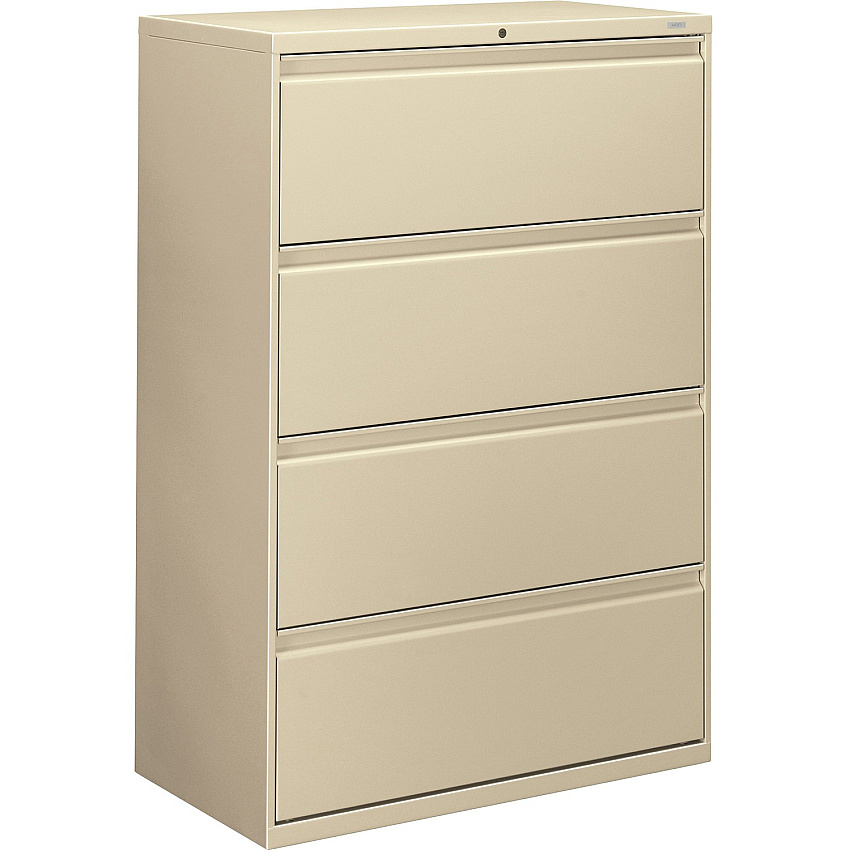 HON Brigade 800 H884 Lateral File 53.3" Height x 36" Width x 18" Depth - 4 - Finish: Putty (884LL)