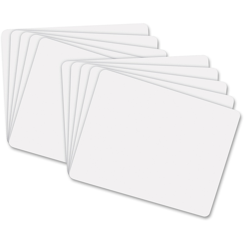 Creativity Street White Boards 12" (1 ft) Width x 9" (0.8 ft) Height - White Melamine Surface - 10 / Pack (988110)