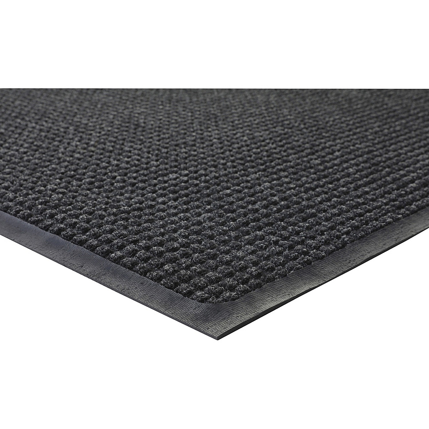 Genuine Joe WaterGuard Indoor/Outdoor Mats Carpeted Floor, Hard Floor, Indoor, Outdoor - 60" Length x 36" Width - Rubber, Polypropylene - Charcoal Gray - 1 Each (GJO59473)