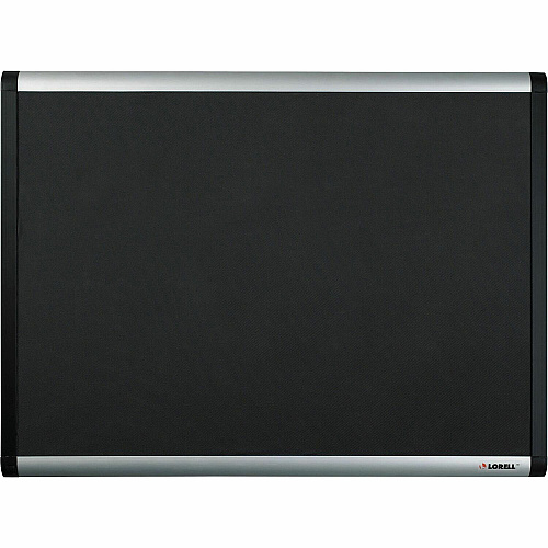 Lorell Mesh Bulletin Board 36" Board Height x 48" Board Width - Fabric Surface - Black Anodized Aluminum Frame - 1 Each (LLR75696)