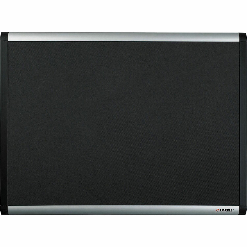 Lorell Mesh Bulletin Board 36" Board Height x 48" Board Width - Fabric Surface - Black Anodized Aluminum Frame - 1 Each (LLR75696)