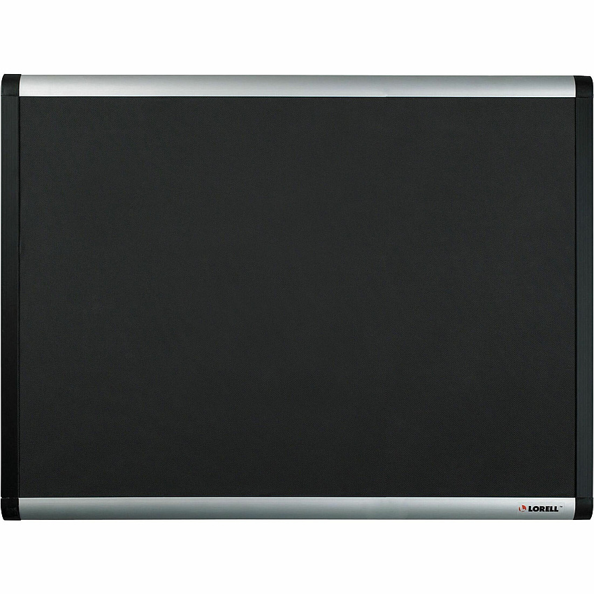 Lorell Mesh Bulletin Board 36" Board Height x 24" Board Width - Fabric Surface - Black Anodized Aluminum Frame - 1 Each (LLR75697)