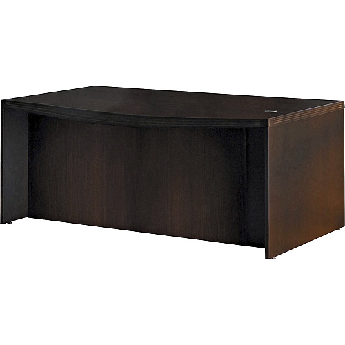 Safco Aberdeen Series 72" Bow Front Desk 29.5" Height x 72" Width x 42" Depth, 1.6" Thickness Surface - Fluted Edge - Material: Medium Density Fiberboard (MDF), Laminate - Finish: Mocha - Cable Management, Grommet, Modesty Panel, Leveler - 1  (ABD7242LDC)
