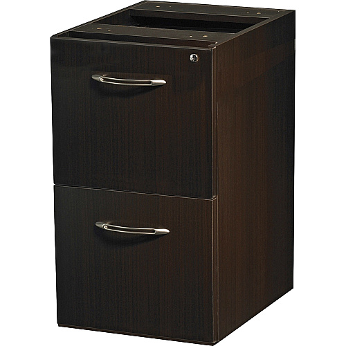 Safco Aberdeen Series File Pedestal 27.5" Height x 15.3" Width x 20" Depth - Fluted Edge - Material: Particleboard - Finish: Laminate, Mocha - Security Lock, Abrasion Resistant, Stain Resistant, Cord Management, Grommet, Modesty Panel, Leveling (AFF20LDC)