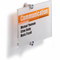 DURABLE Crystal Standoff Interior Wall Sign 5.9