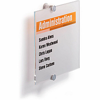DURABLE Crystal Standoff Interior Wall Sign 8.3