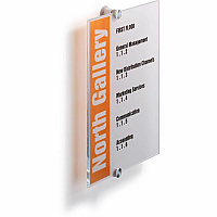 DURABLE Crystal Standoff Interior Wall Sign 8.3
