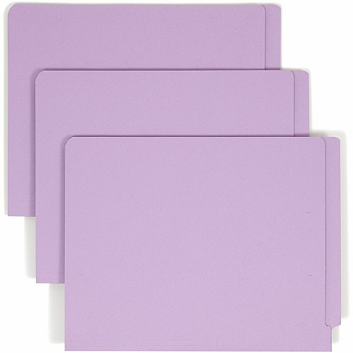Smead Straight Tab Cut Letter Recycled Fastener Folder 8 1/2" x 11" - 2 x 2B Fastener(s) - 2" Fastener Capacity - 11 pt. - 2 Plys - Lavender - 10% Recycled - 50 / Box (25540)