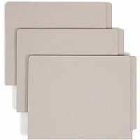 Smead Straight Tab Cut Letter Recycled Fastener Folder 8 1/2" x 11" - 3/4" Expansion - 2 x 2B Fastener(s) - 2" for Folder - 11 pt. - 2 Plys - Gray - 10% Recycled - 50 / Box (25849)