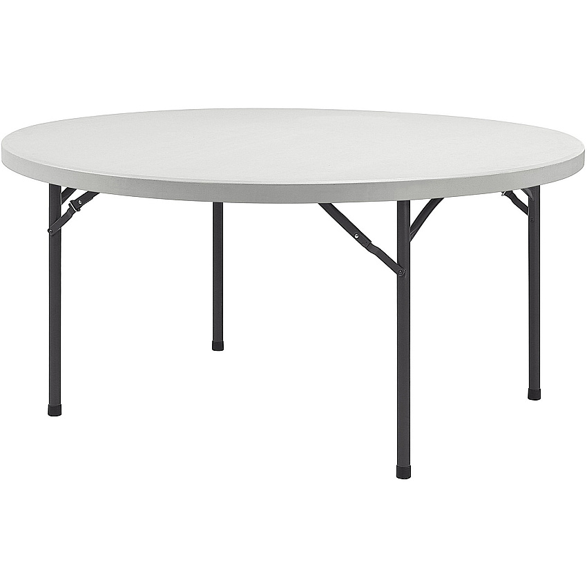 Lorell Ultra-Lite Banquet Folding Table Round Top - 600 lb Capacity - 48" Table Top Diameter - 29.25" Height x 48" Width x 48" Depth - Indoor, Outdoor - Gray, Powder Coated - 1 Each (LLR60327)