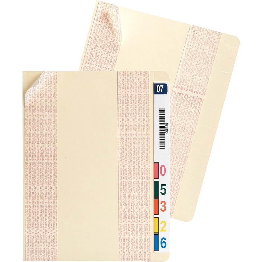 Smead Self-Adhesive End Tab Converters 3.25" Width x 9.25" Length - Manila Divider - 10% Recycled - 200 / Box (68100)