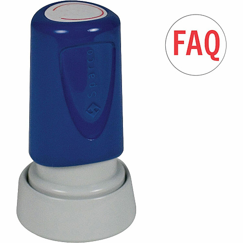 Sparco Large Inspection Stamp Message Stamp - 0.63" Impression Diameter - Blue - 1 Each (CS60462)