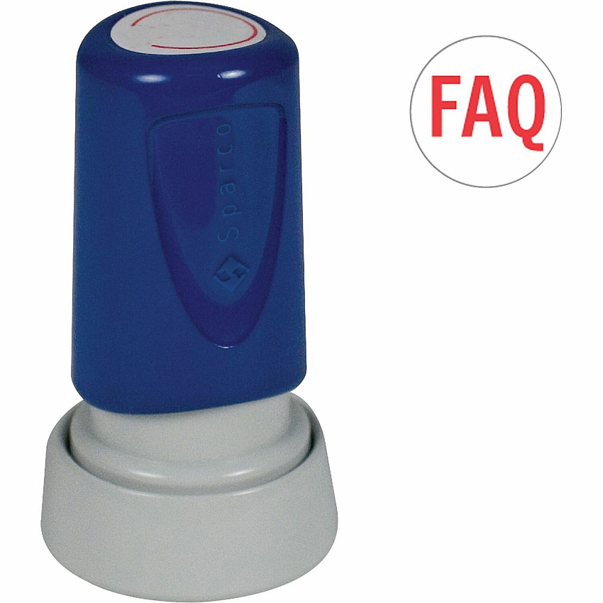 Sparco Large Inspection Stamp Message Stamp - 0.63" Impression Diameter - Blue - 1 Each (CS60462)