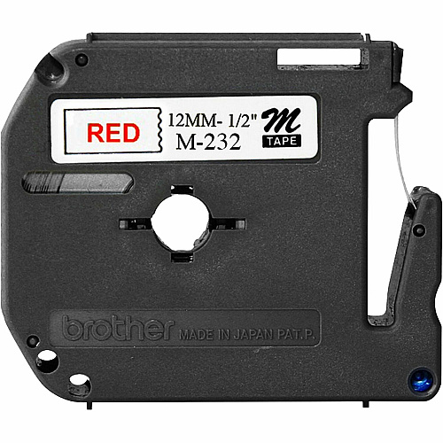 P-touch P-touch Nonlaminated M Series Tape Cartridge 1/2" Width x 26 1/5 ft Length - Rectangle - Direct Thermal - White - Self-adhesive, Non-laminated - 1 Each (MK232)