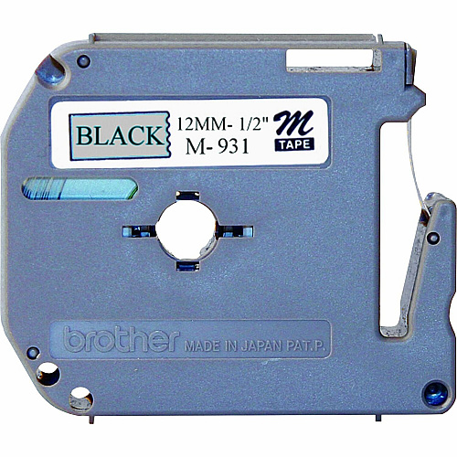Brother P-touch Nonlaminated M Series Tape Cartridge 1/2" Width - Direct Thermal - Silver - Non-laminated - 1 Each (M931)