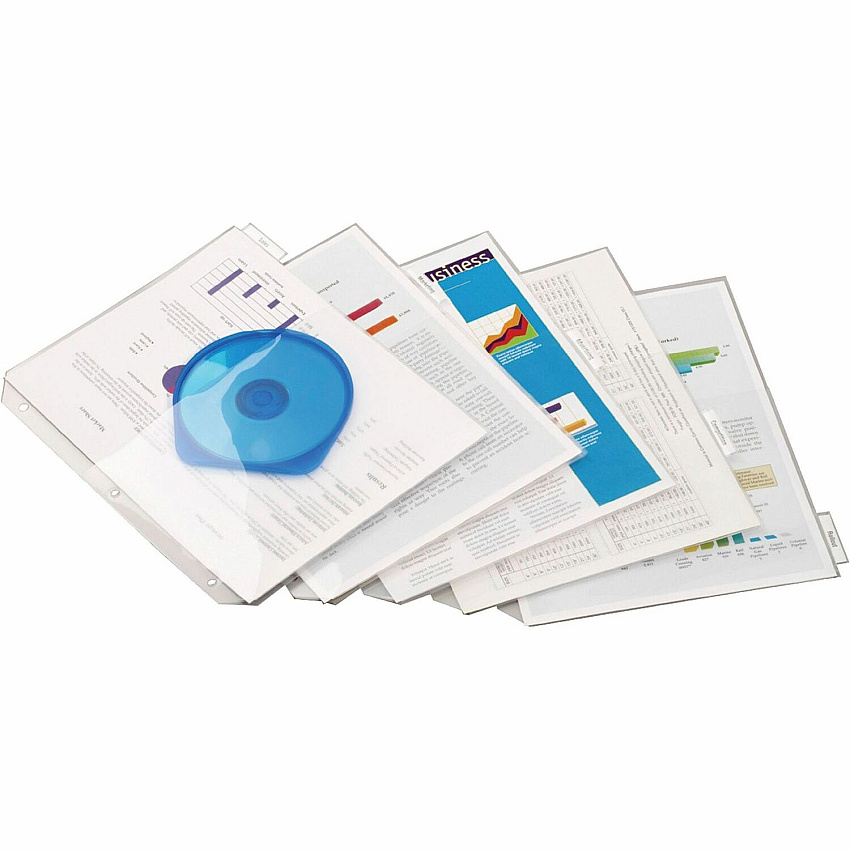 Cardinal Ring Binder Poly Pockets 11.3" Height x 0.2" Width x 9.5" Length - 40 x Sheet Capacity - For Letter 9" x 11" Sheet - Ring Binder - Rectangular - Clear - Polypropylene - 5 / Pack (84010CB)