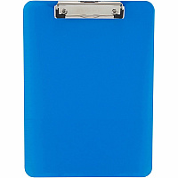 CLI Rubber Grip Plastic Clipboards 8 1/2" x 11" Sheet Size - Plastic - Neon Blue - 1 Each (89715)