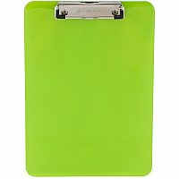 CLI Rubber Grip Plastic Clipboards 8 1/2" x 11" Sheet Size - Plastic - Neon Green - 1 Each (89725)