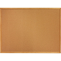 SKILCRAFT Bulletin Board 18" x 24" - Cork Surface - Oak Frame (7110015679519)