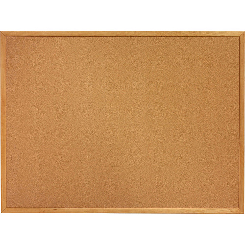 SKILCRAFT Bulletin Board 18" x 24" - Cork Surface - Oak Frame (7110015679519)