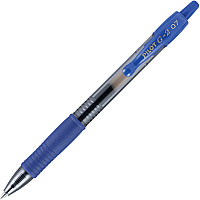 Pilot G2 Retractable Gel Ink Rollerball Pens 0.7 mm Fine Pen Point - Refillable - Retractable - Blue Ink - Gel-based - 1 Dozen (31171)